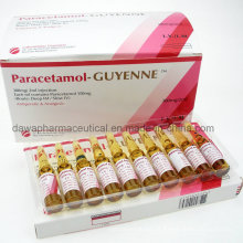 Injeção de Paracetamol para analgésicos e antipiréticos acabados medicina